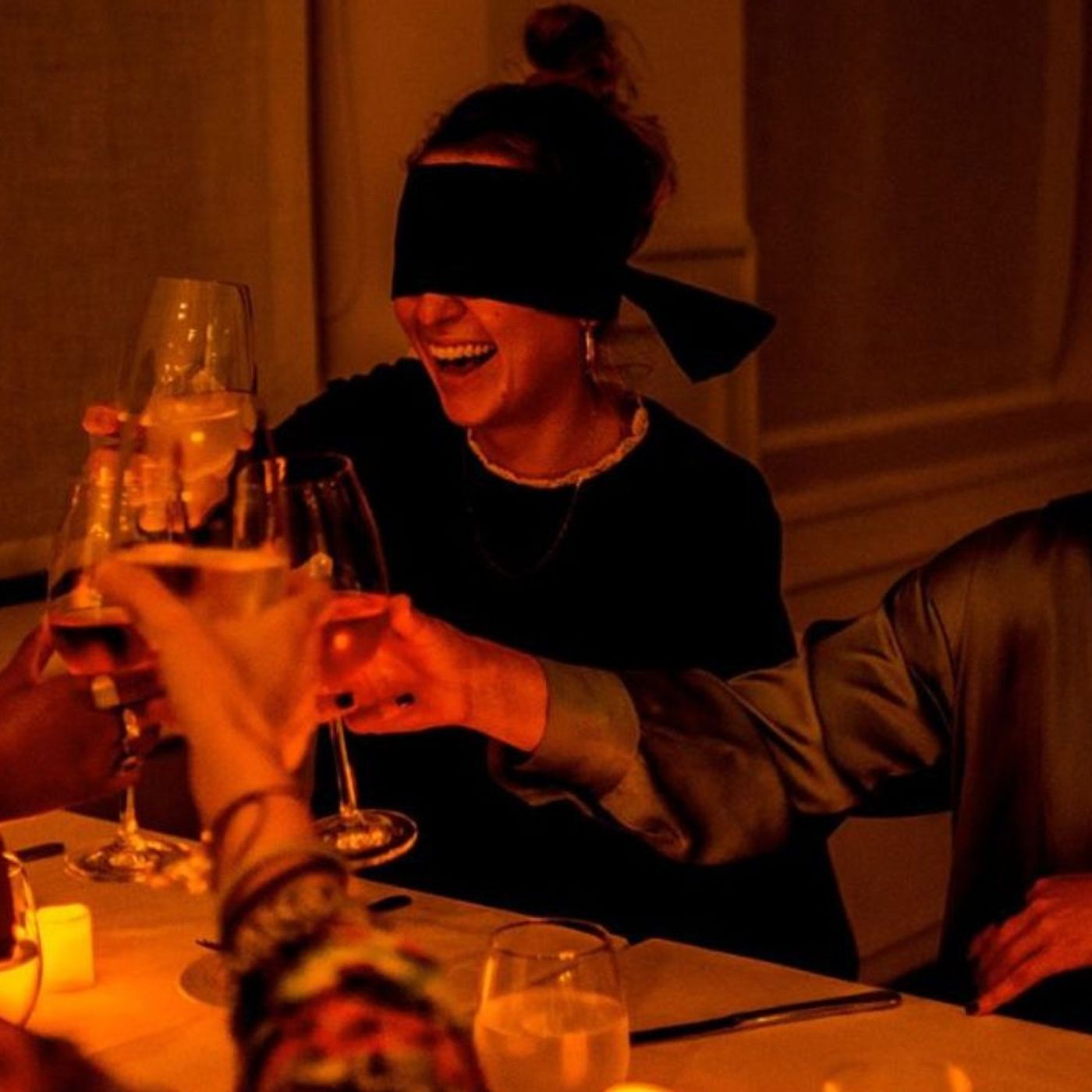 Dining in the Dark Blindfold Team Activity episode artwork