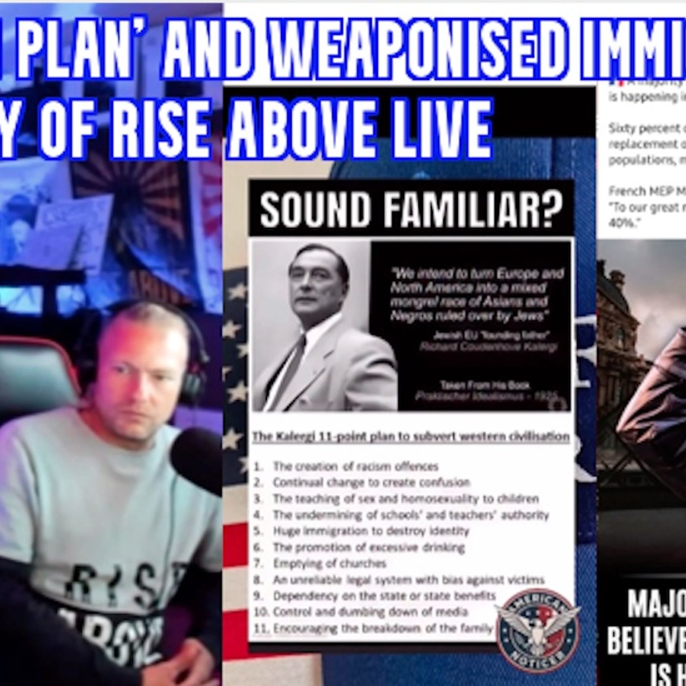 GVP #279 - Lance & Andy of Rise Above Live - The 'Kalergi Plan' & Weaponised Immigration