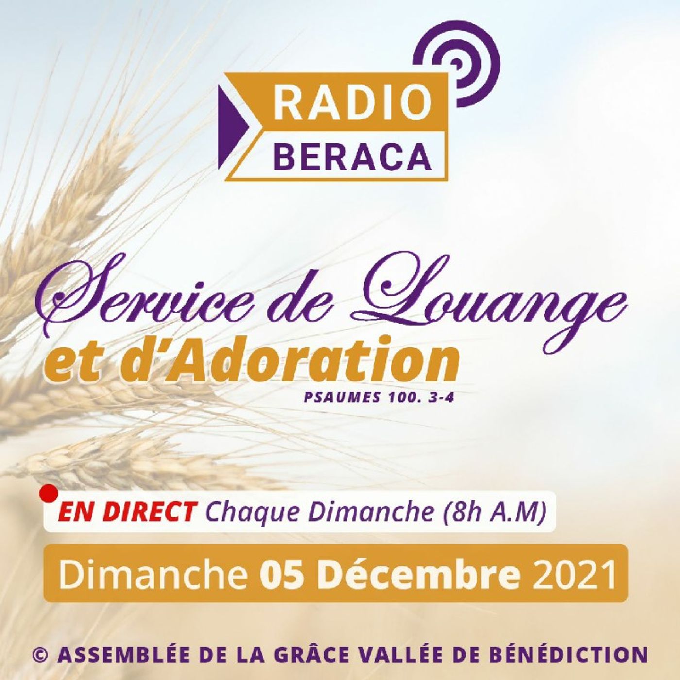 Dimanche 05 Décembre 2021- Service De Louange Et D'adoration episode artwork