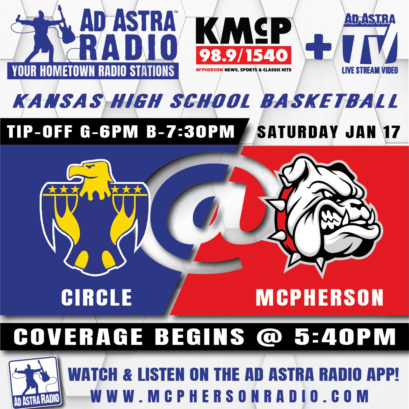 Circle Thunderbirds at McPherson Bullpups High School Basketball (January 17, 2026) episode artwork