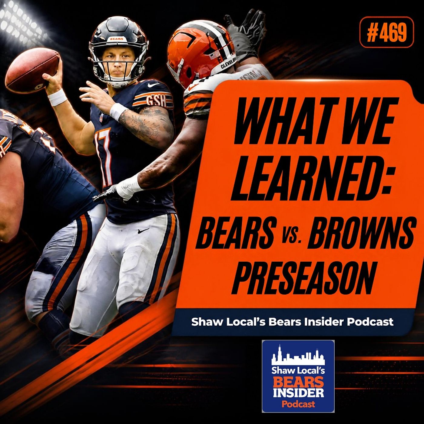 Bears Insider Podcast Episode 469: Chicago Bears rough up Browns, and Ozzy Trapilo returns episode artwork