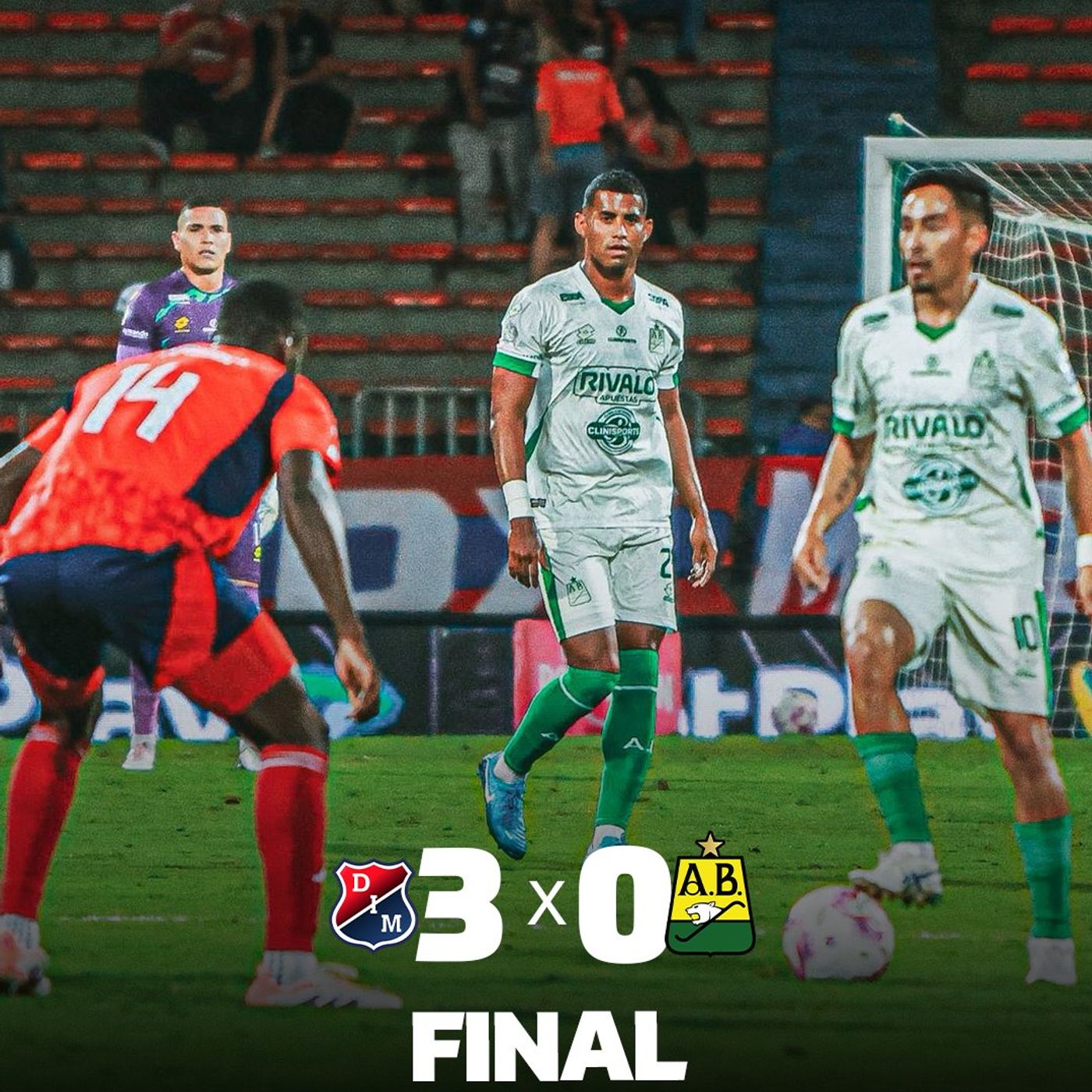 Corazón leopardo. Dura derrota en Medellín, 0-3 contra el DIM.