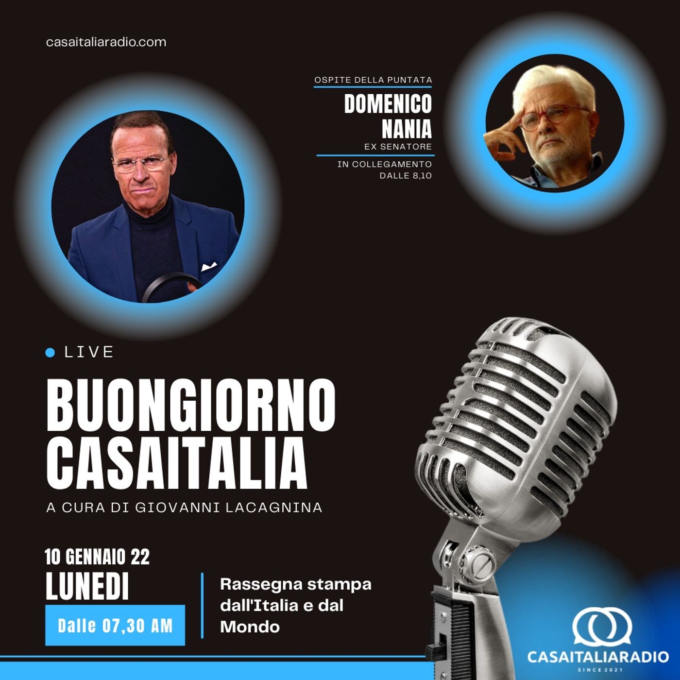 Intervista con l'ex senatore Domenico Nania - BUONGIORNO CASA ITALIA RADIO (10.01.2022) episode artwork