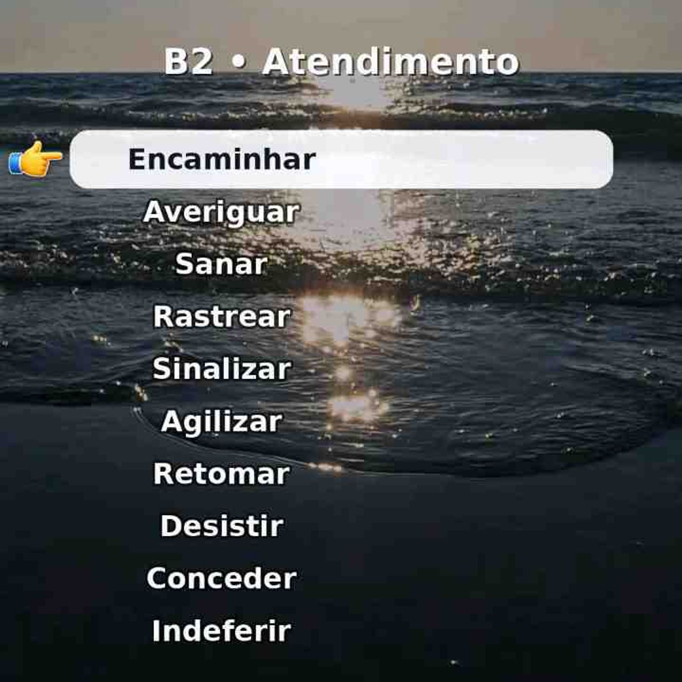 10 palavras sobre «atendimento». Salve para revisar.