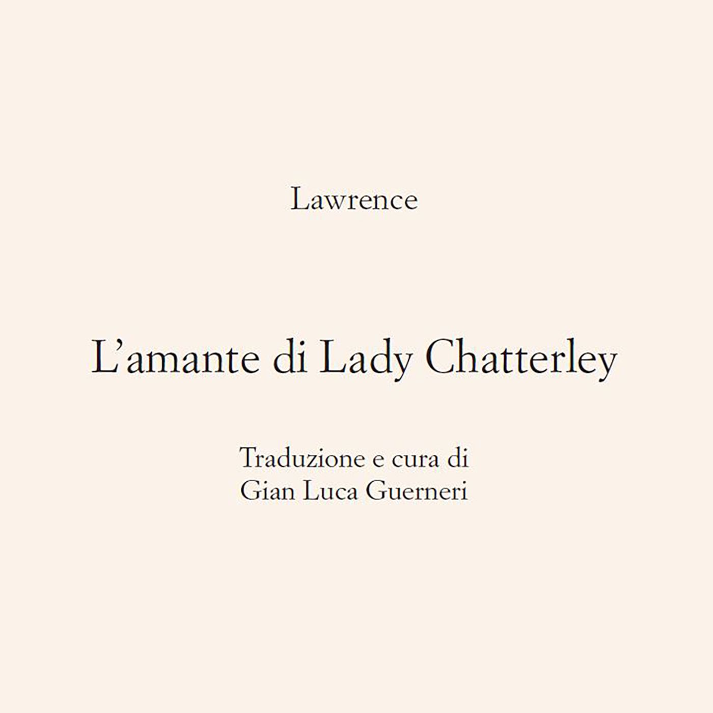L'amante di Lady Chatterley cover art
