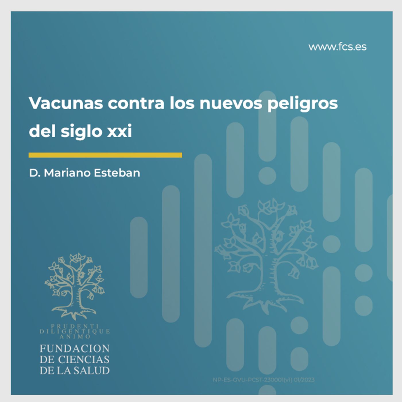 Sesión XV: "Vacunas contra los nuevos peligros del siglo XXI" con D. Mariano Esteban