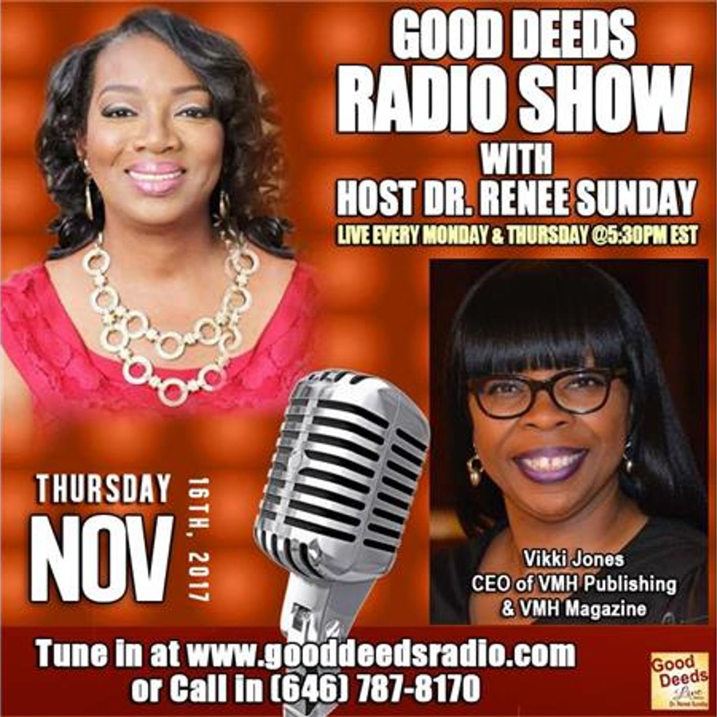 Vikki Jones ,CEO of VMH Publishing & VMH Magazine shares on Good Deeds Radio episode artwork