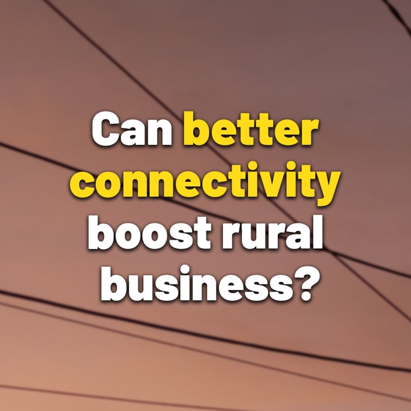 Can better connectivity boost rural business?