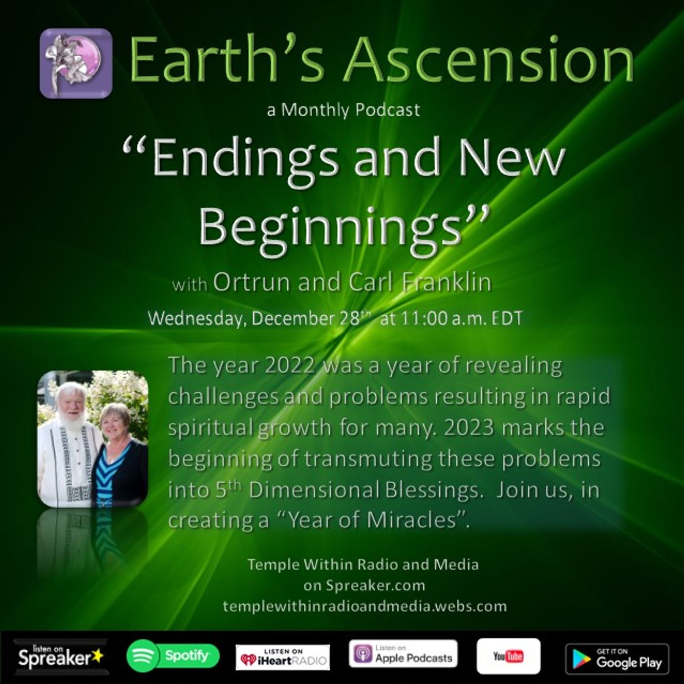 Earth\'s Ascension with Ortrun and Carl Franklin