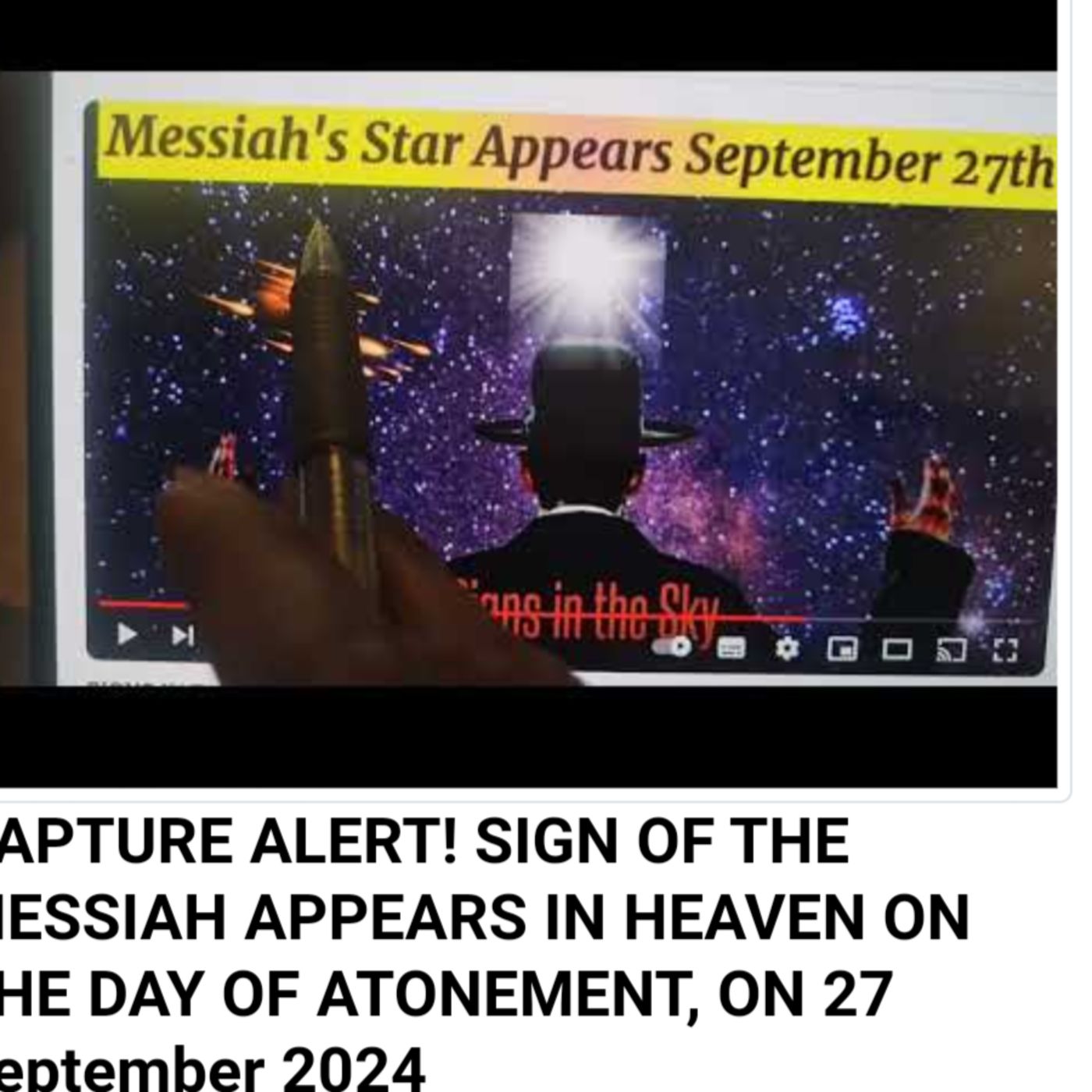 RAPTURE ALERT! SIGN OF THE MESSIAH APPEARS IN HEAVEN ON THE DAY OF ATONEMENT, ON 27 September 2024 episode artwork