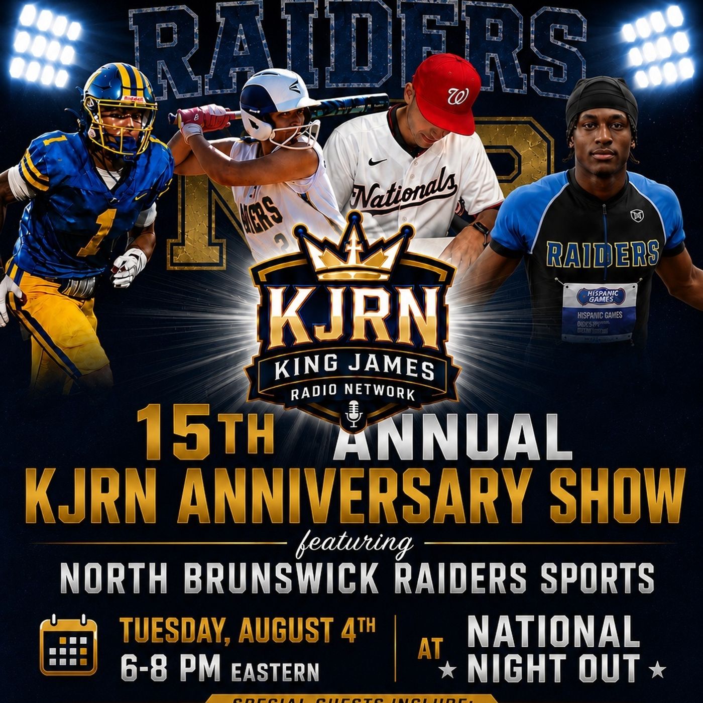 KJRN 15th Anniversary Show featuring North Brunswick Raiders Sports episode artwork
