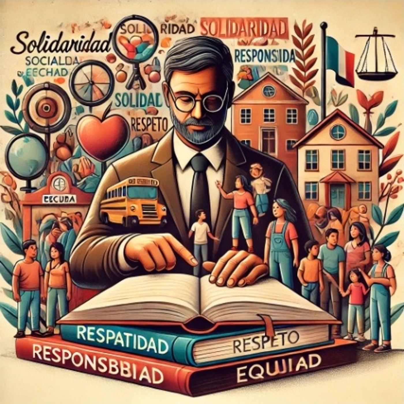 El papel del profesorado ante los valores socialmente comprometidos en la comunidad, familia y escue podcast artwork