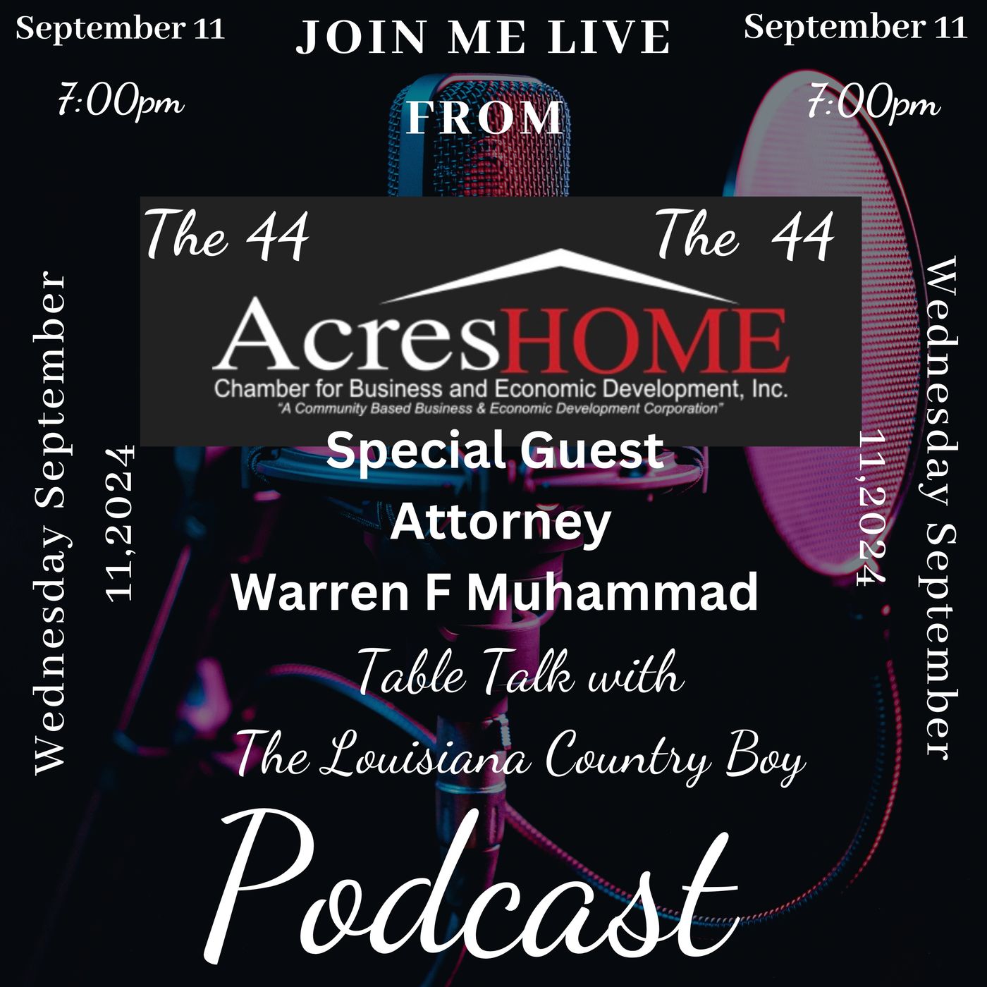 Warren F Muhammad President Of The Acres Home Chamber Joins The Louisiana Country Boy