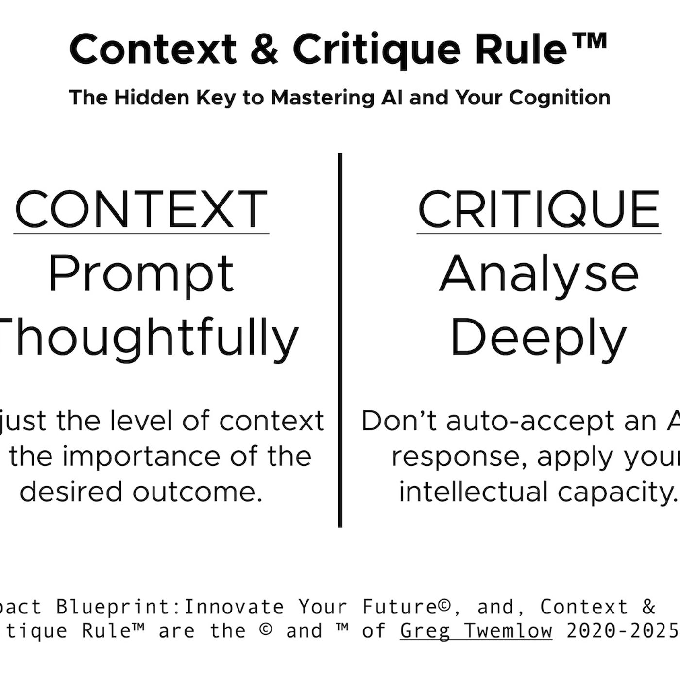 Context & Critique Rule - The Hidden Key to Mastering AI and Your Cognition