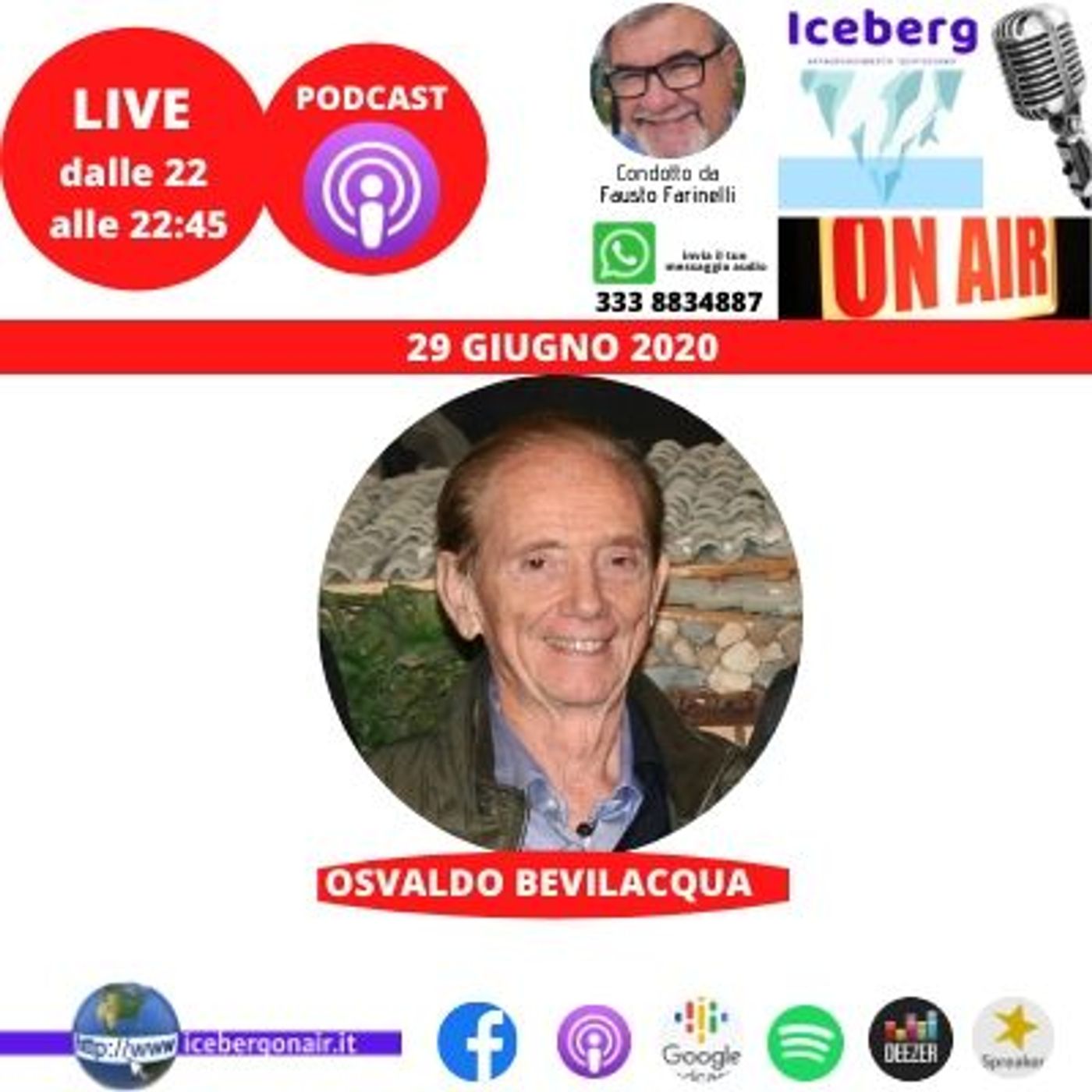puntata del 29 Giugno ospite Osvaldo Bevilacqua