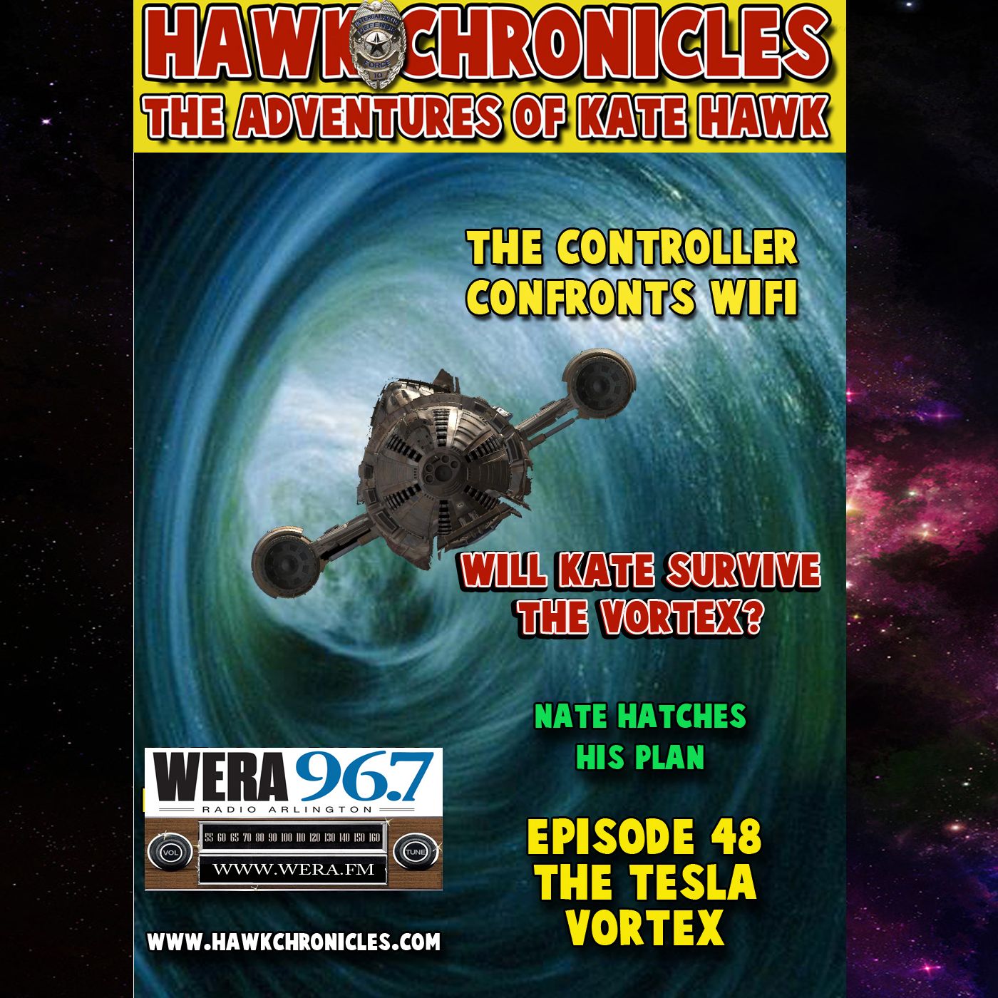 Episode 48 Hawk Chronicles "The Tesla Vortex" episode artwork