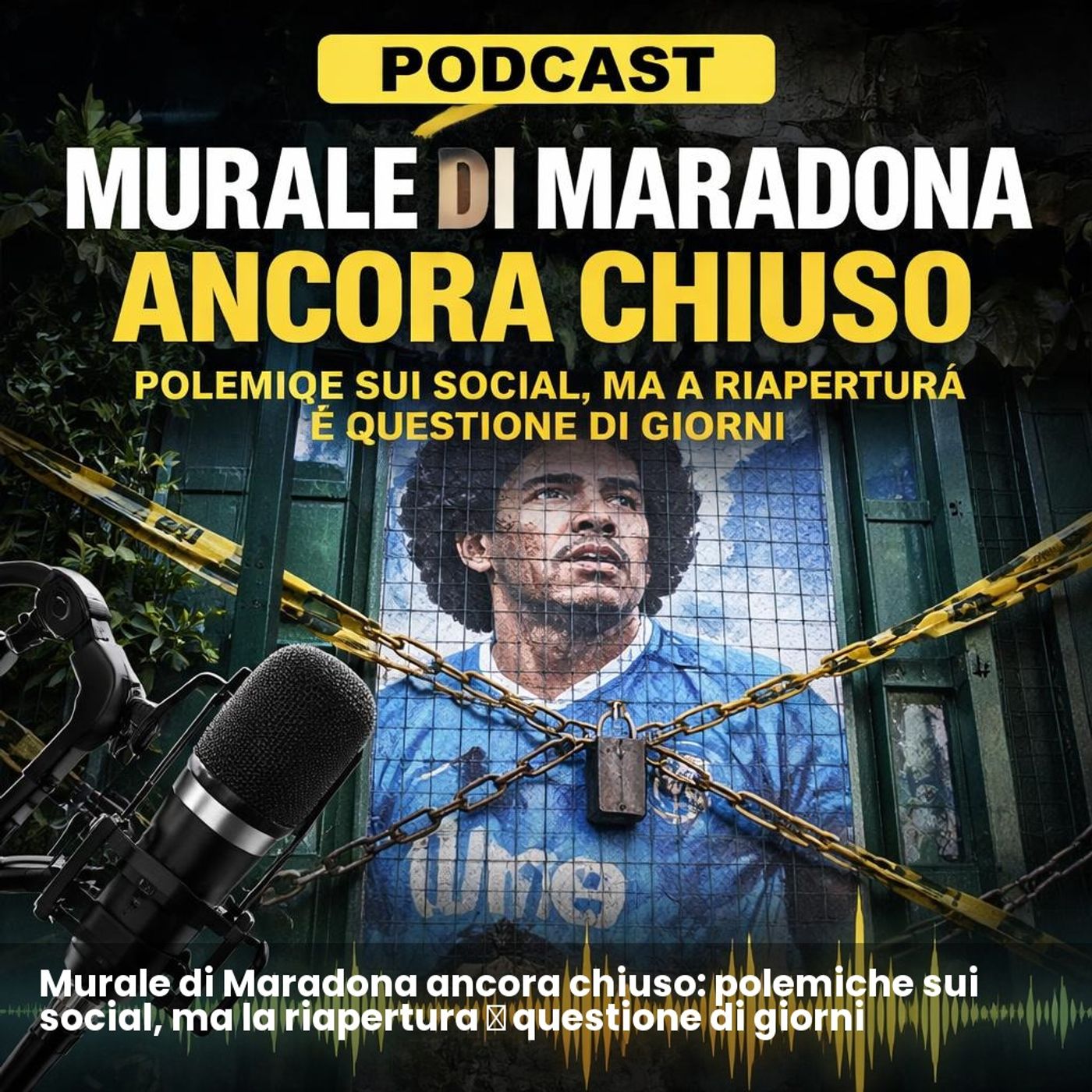 Murale di Maradona ancora chiuso: polemiche sui social, ma la riapertura è questione di giorni episode artwork