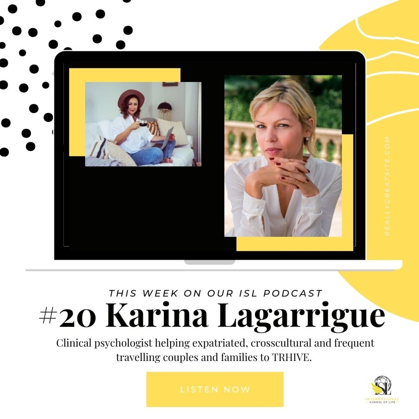 #20 Interview with Karina Lagarrigue - Clinical psychologist helping expatriated, cross-cultural and frequent travelling couples and familie