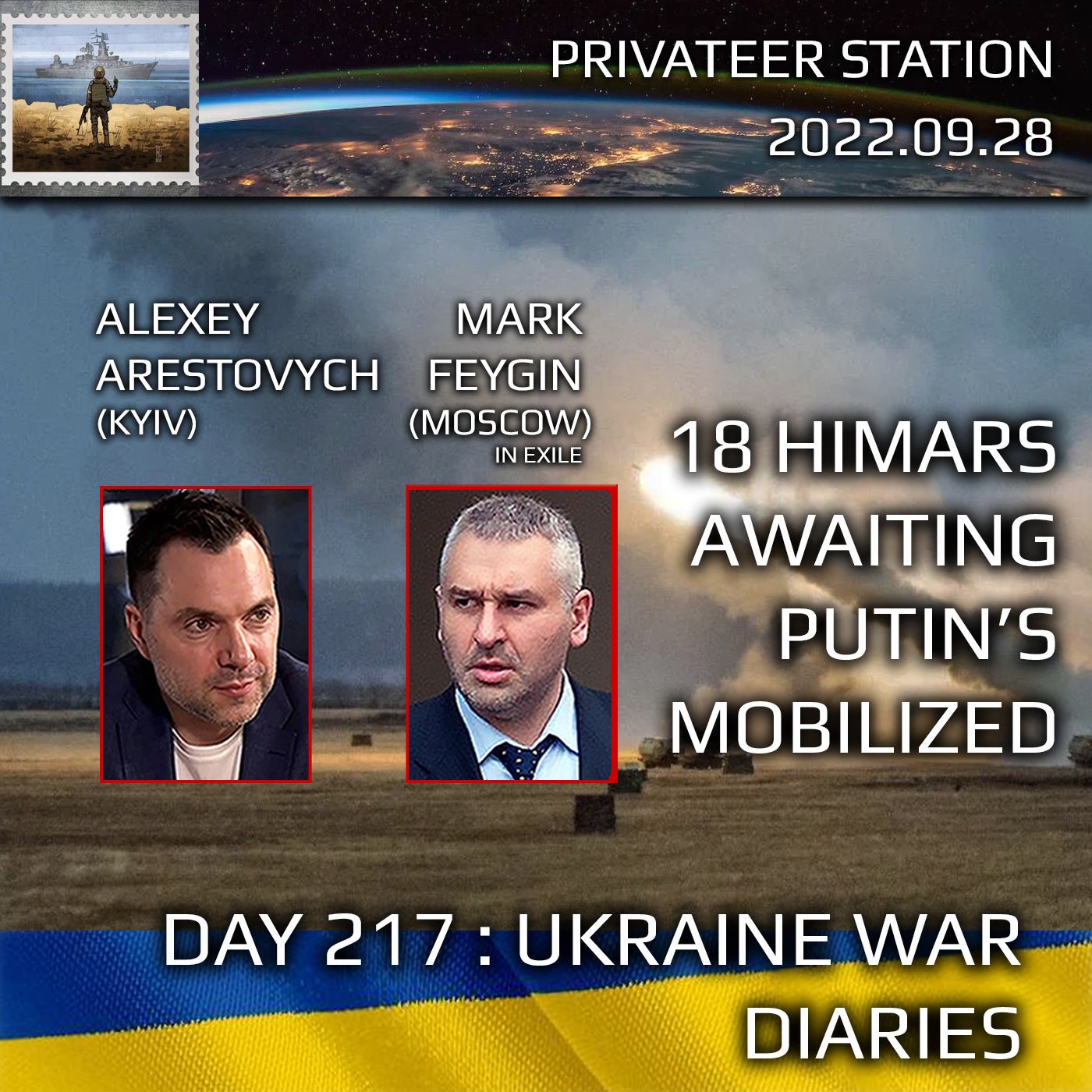 cover of episode War Day 217: Ukraine War Chronicles with Alexey Arestovych & Mark Feygin