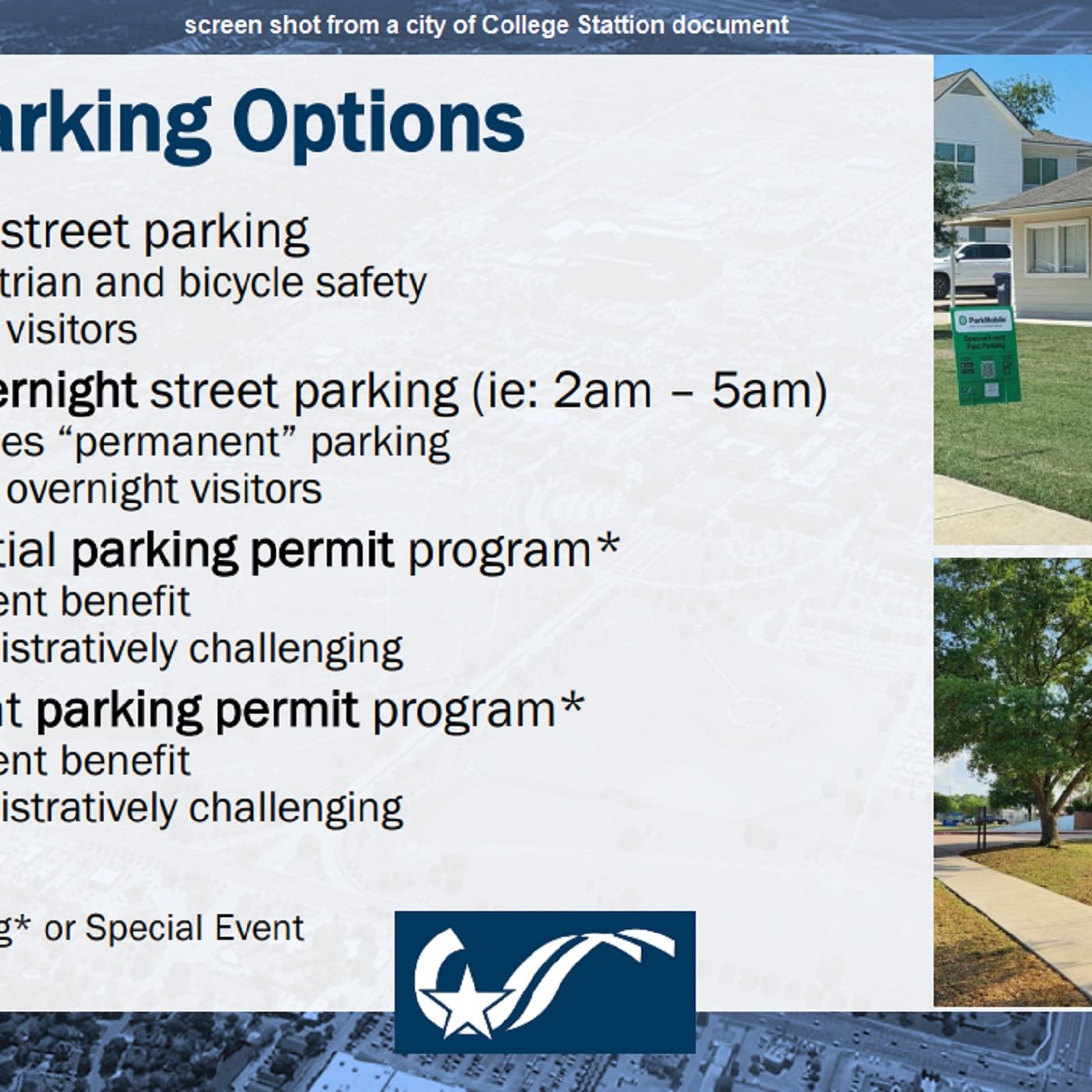 College Station city council majority is interested in parking restrictions as one way to address housing overoccupancy episode artwork