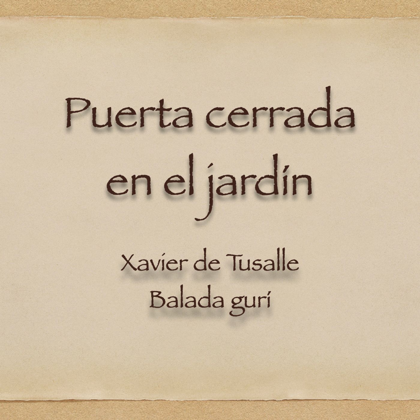 El Oído Ensimismado - Texturas, canciones, diseños de sonido y poemas musicales de Xavier de Tusalle