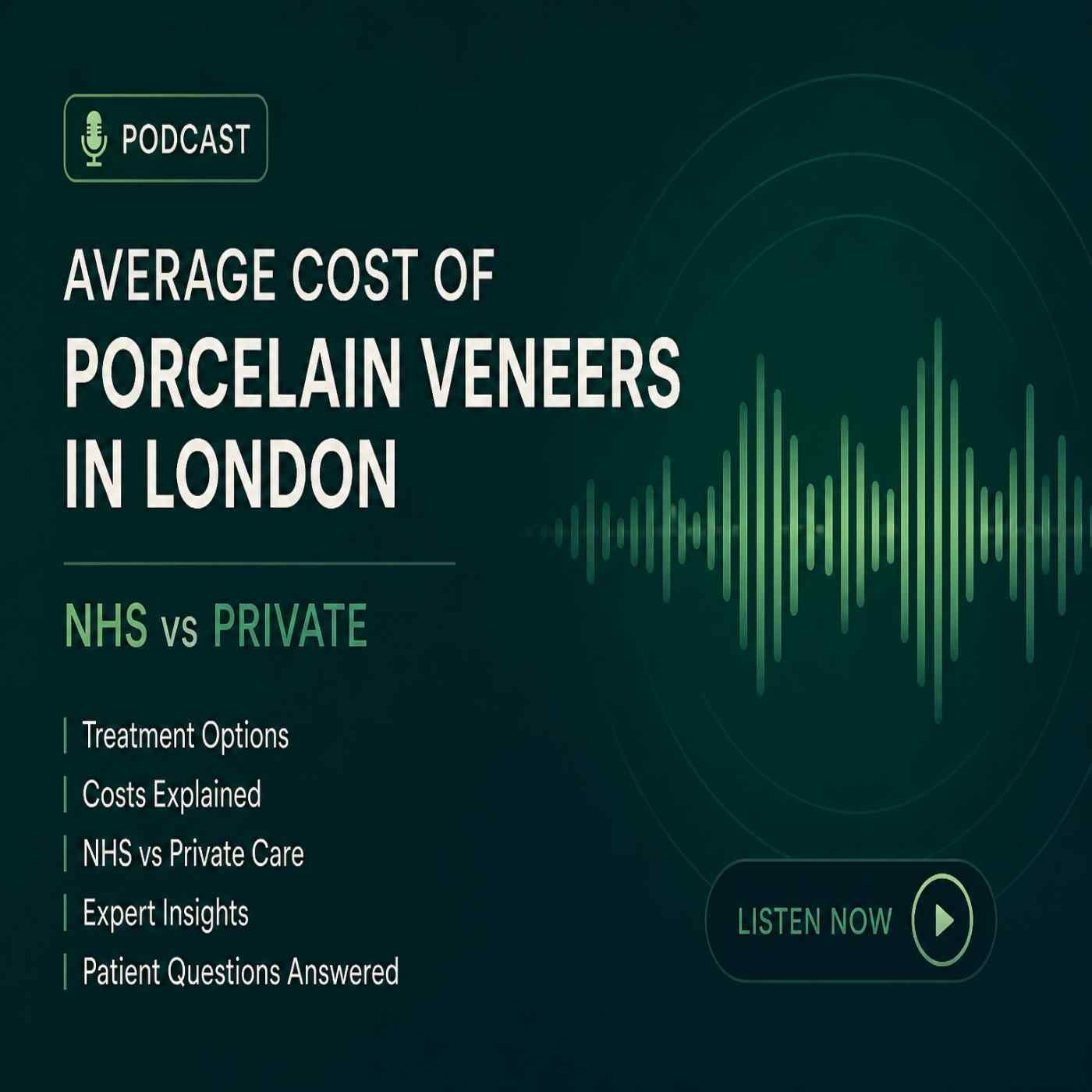 Average Cost of Porcelain Veneers in London  NHS vs Private episode artwork