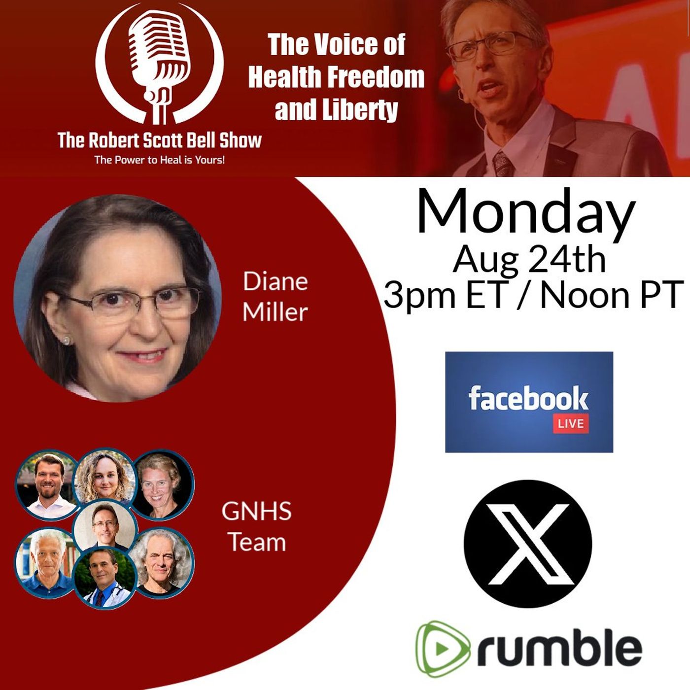 White-Coat Cartel Challenge, Diane Miller, Health Freedom, GNHS Team Roundtable Live Case - 82426 episode artwork