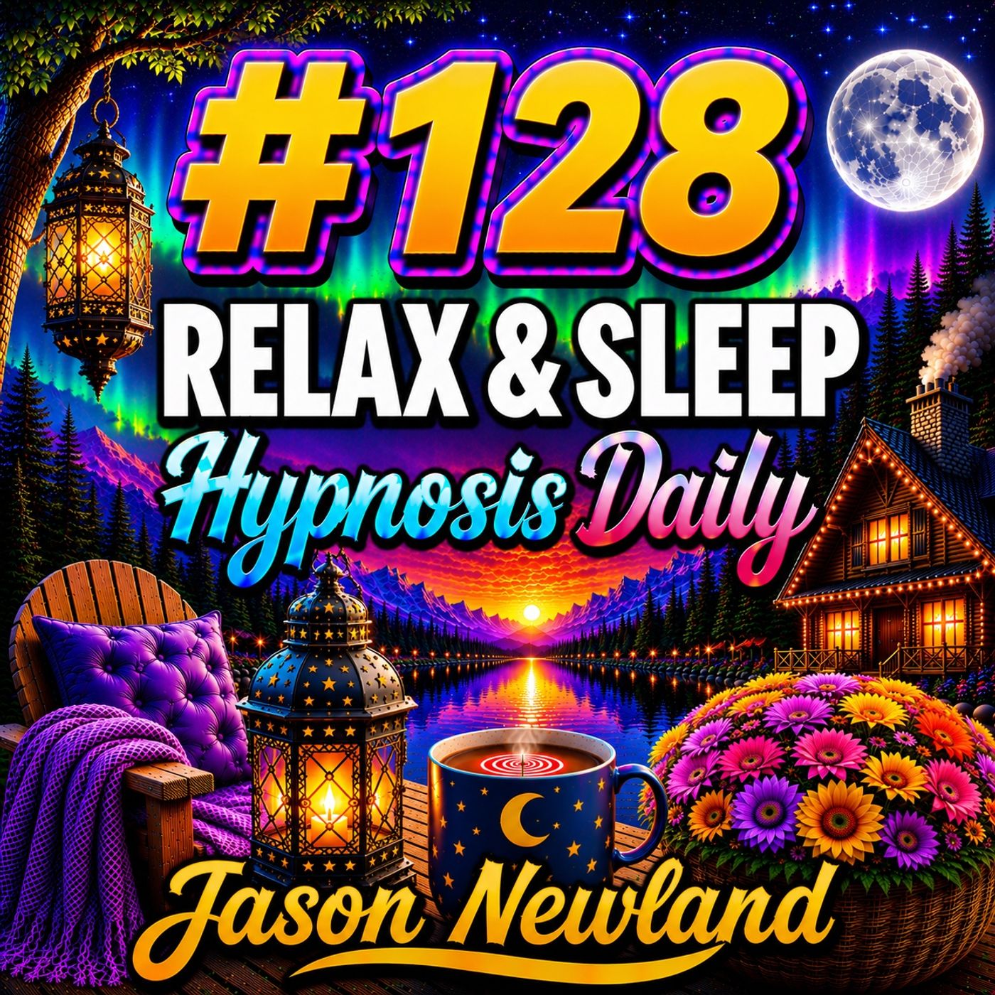 #128 Relax & Sleep Hypnosis Daily - DEALING WITH OVERACTIVE MIND (Jason Newland) episode artwork