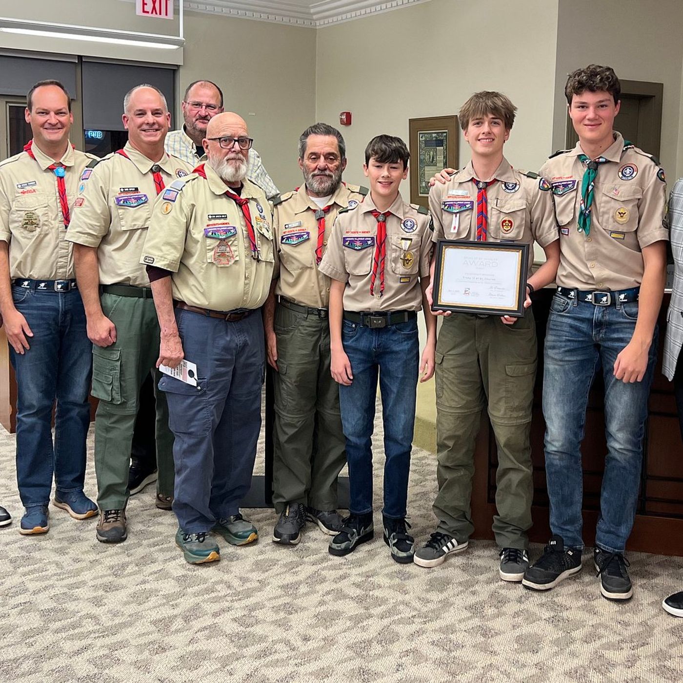 Ahead of 100-year anniversary, Scout Troop 13 presented ‘Spirit of St. Charles Award’ episode artwork