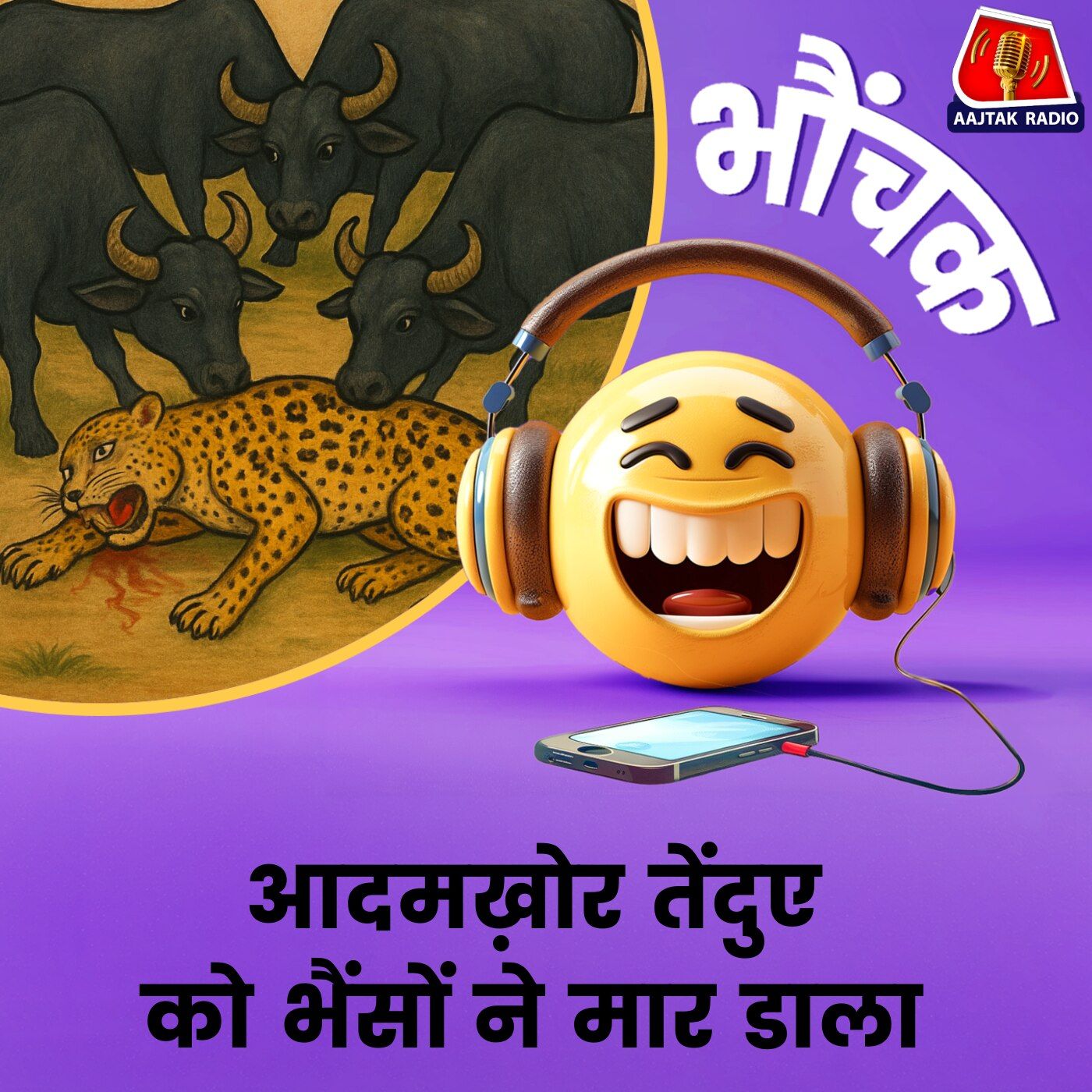 वन विभाग उसे ढूंढ रहा था लेकिन वो भैंसों के हाथ लग गया | भौंचक