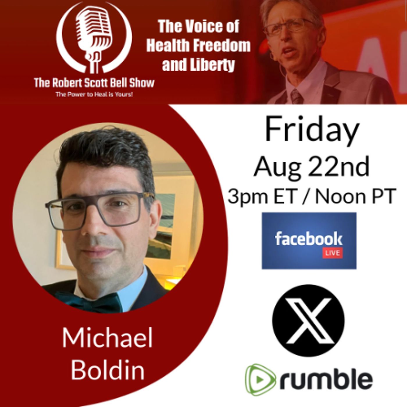 Live From Las Vegas, Vaccine Injury Shutout, Vaccine Justice, Michael Boldin, Founders’ Militia, Natural Rights - The RSB Show 8-22-25 episode artwork