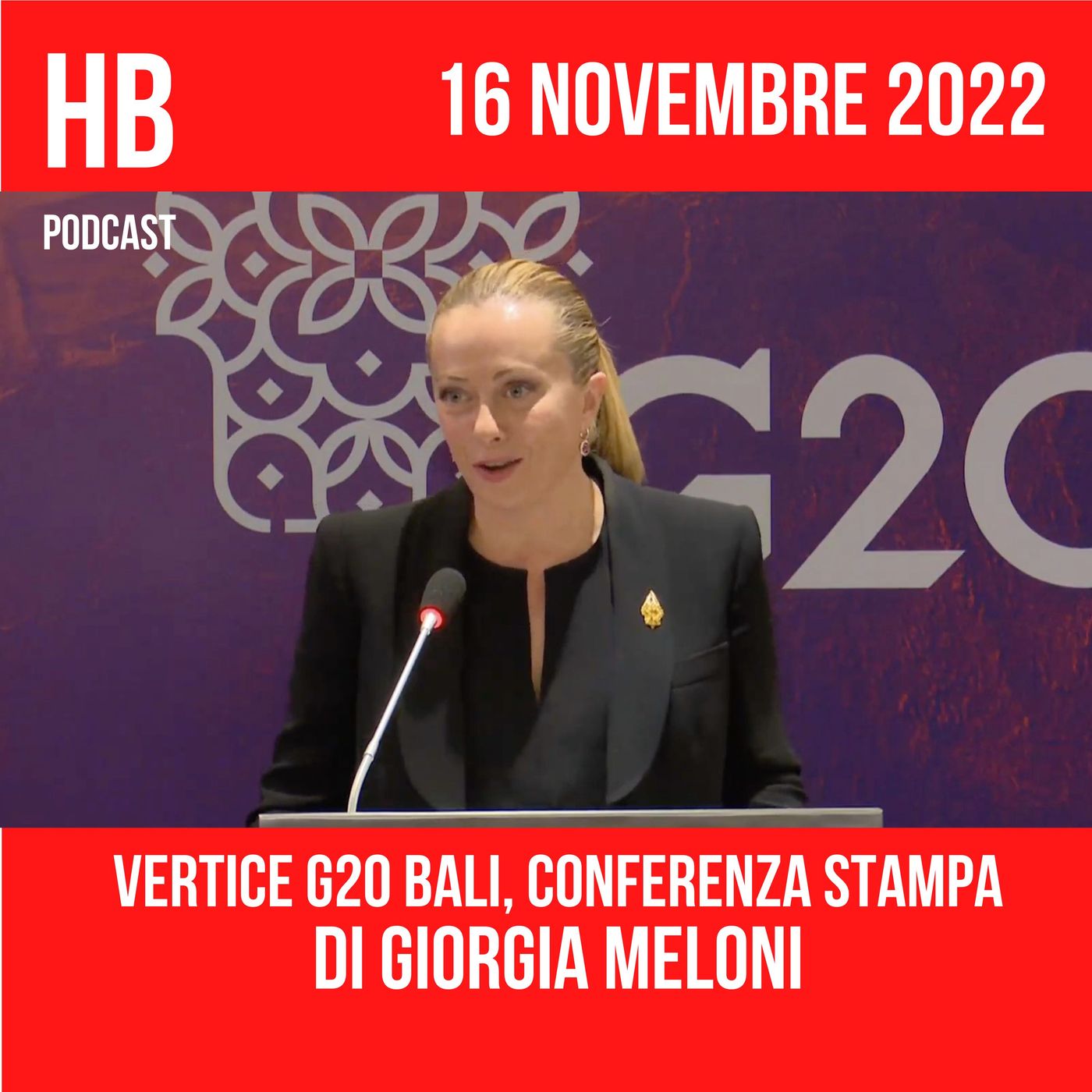 Vertice G20 Bali, conferenza stampa di Giorgia Meloni