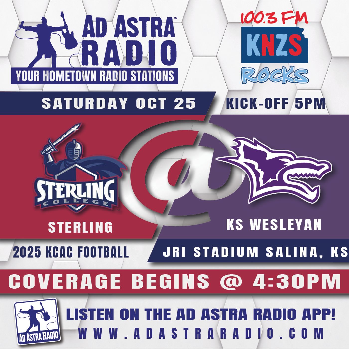 Sterling Warriors at Kansas Wesleyan Coyotes Football (October 25, 2025) episode artwork