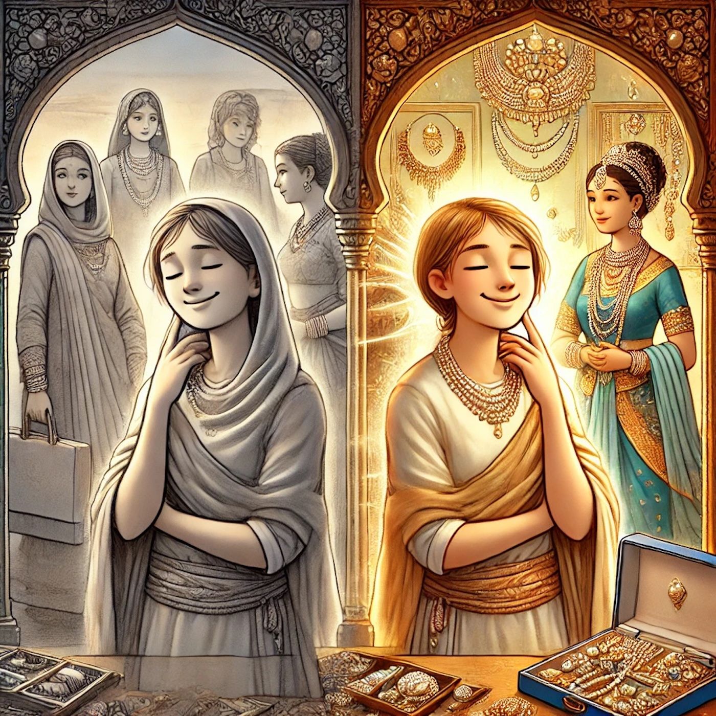 "True devotion is best shown by wearing the finest clothes—after all, the more expensive, the closer to God, right?" episode artwork