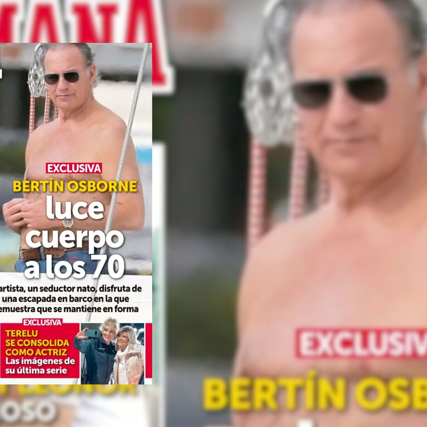 Crónica Rosa: Bertín Osborne presume de 'pecholobo' a sus 70 años