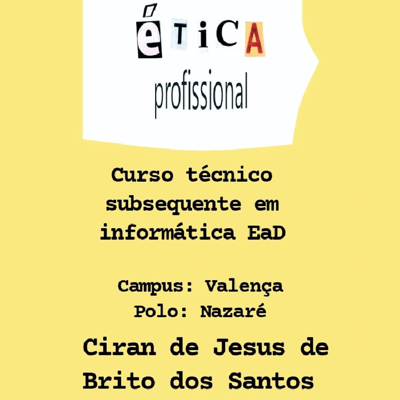 Episódio 1: Podcast sobre a ética profissional e o mundo do trabalho episode artwork