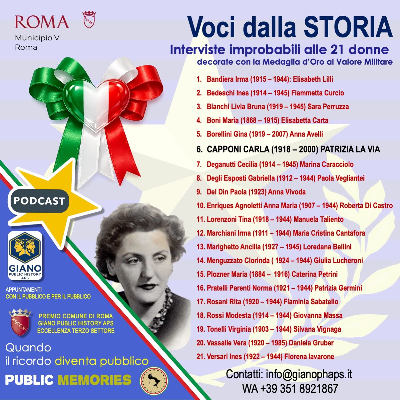 Carla CAPPONI – Roma tra bombe e coraggio. Gappista, vice comandante partigiana e politica impegnata: la vita di una donna che ha combattuto episode artwork