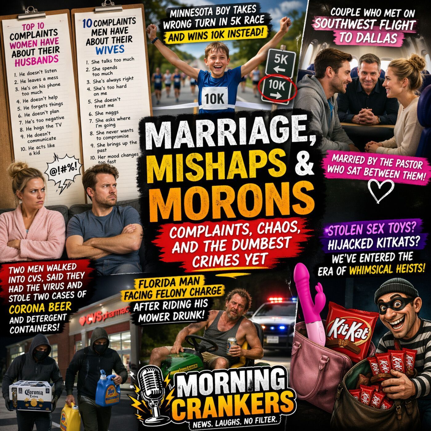 Morning Crankers: Comedy - News & Outrageous Real-Life Stories