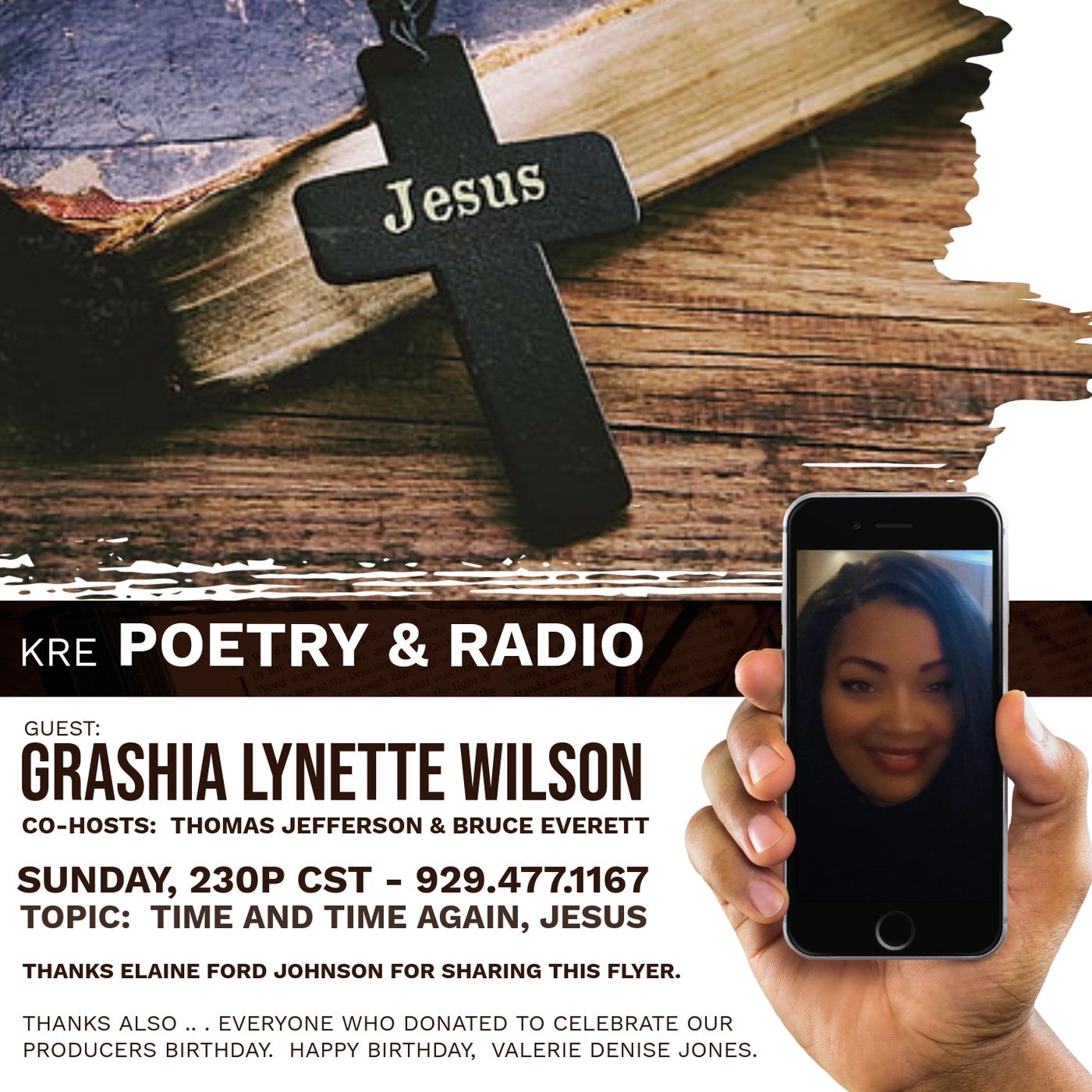 KRE POETRY AND RADIO - EP 96 (GUEST: GRASHIA LYNETTE WILSON) episode artwork