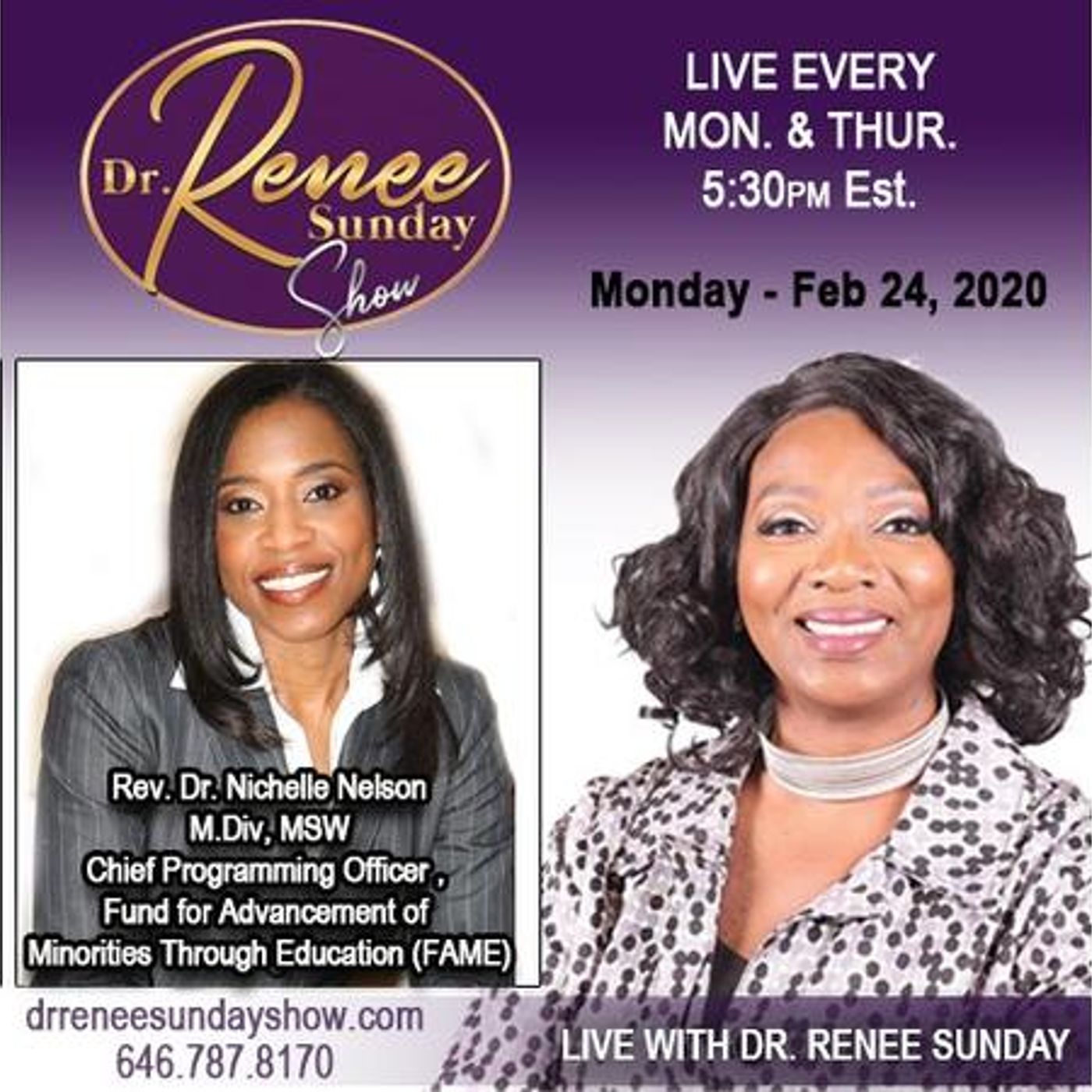 Dr. Renee Sunday\'s show