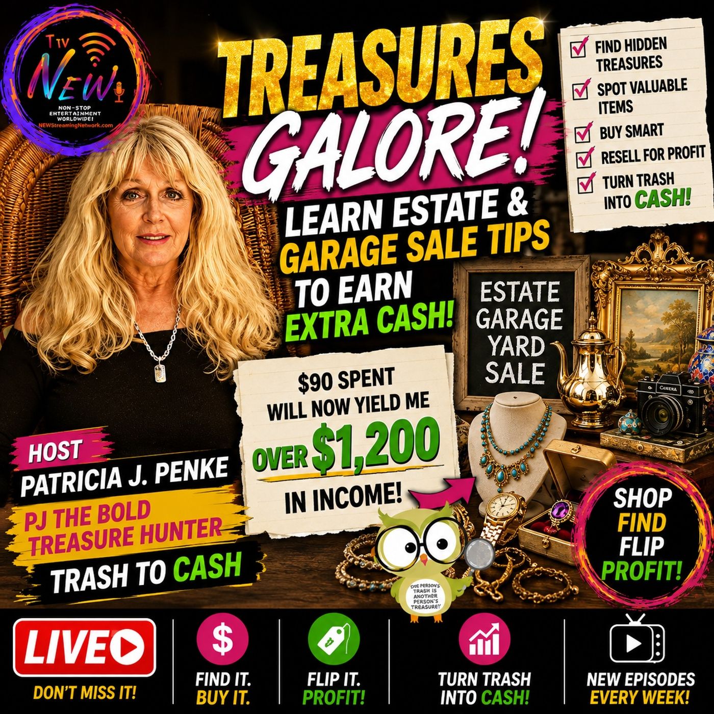 Treasures galore! Learn Estate and Garage Sale tips to earn extra cash! episode artwork