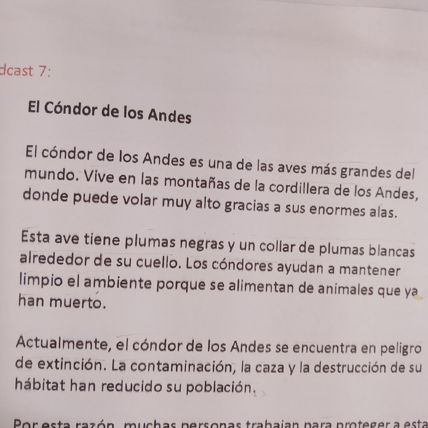 El cóndor de los andes episode artwork