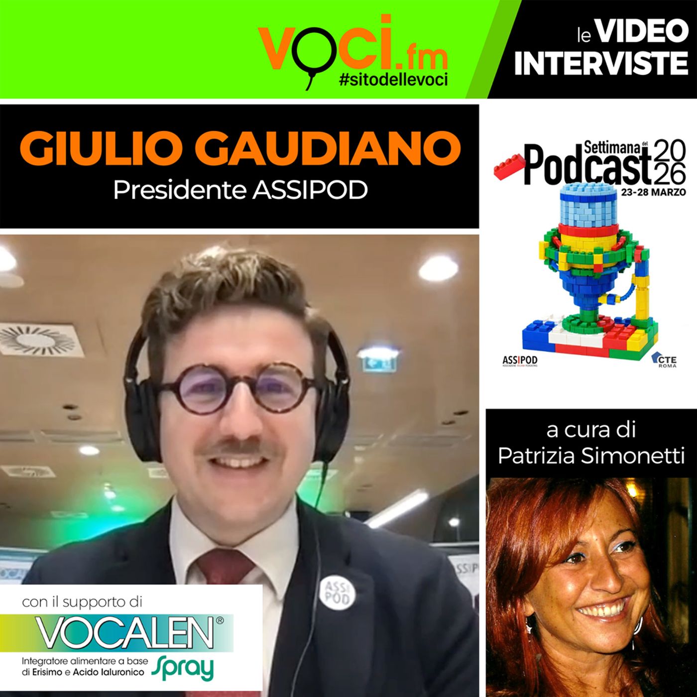 GIULIO GAUDIANO su VOCI.fm (Anteprima SETTIMANA DEL PODCAST 2026) - clicca PLAY e ascolta l'intervista episode artwork