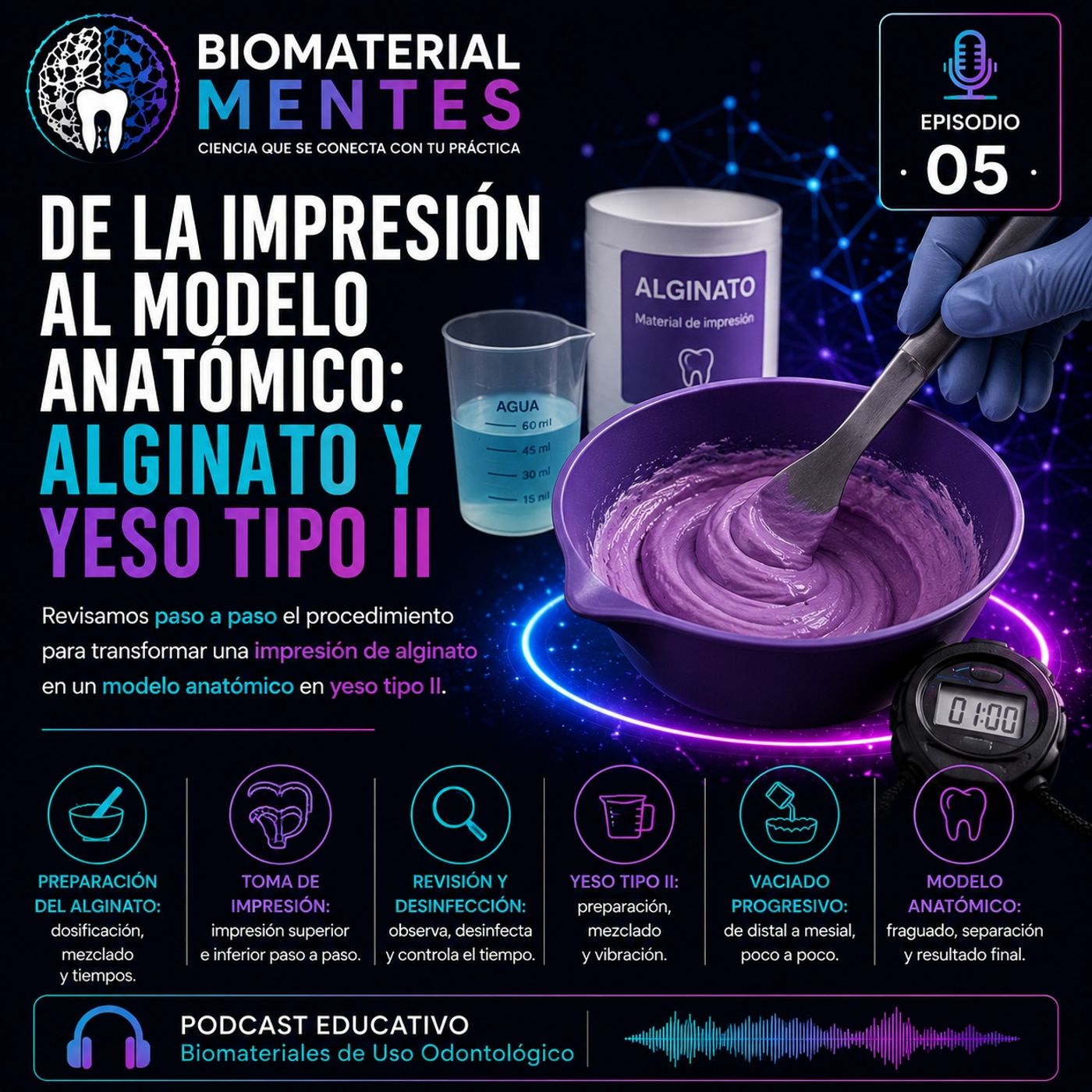 🦷🥣 EP. 05 | De la impresión al modelo: alginato y yeso paso a paso episode artwork