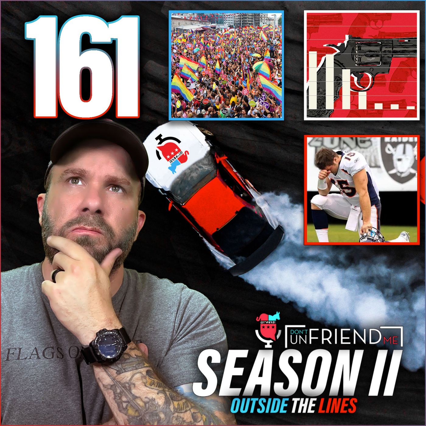#161: Tebow and God. Are gun sales causing violence? Pride… is it a sin? episode artwork