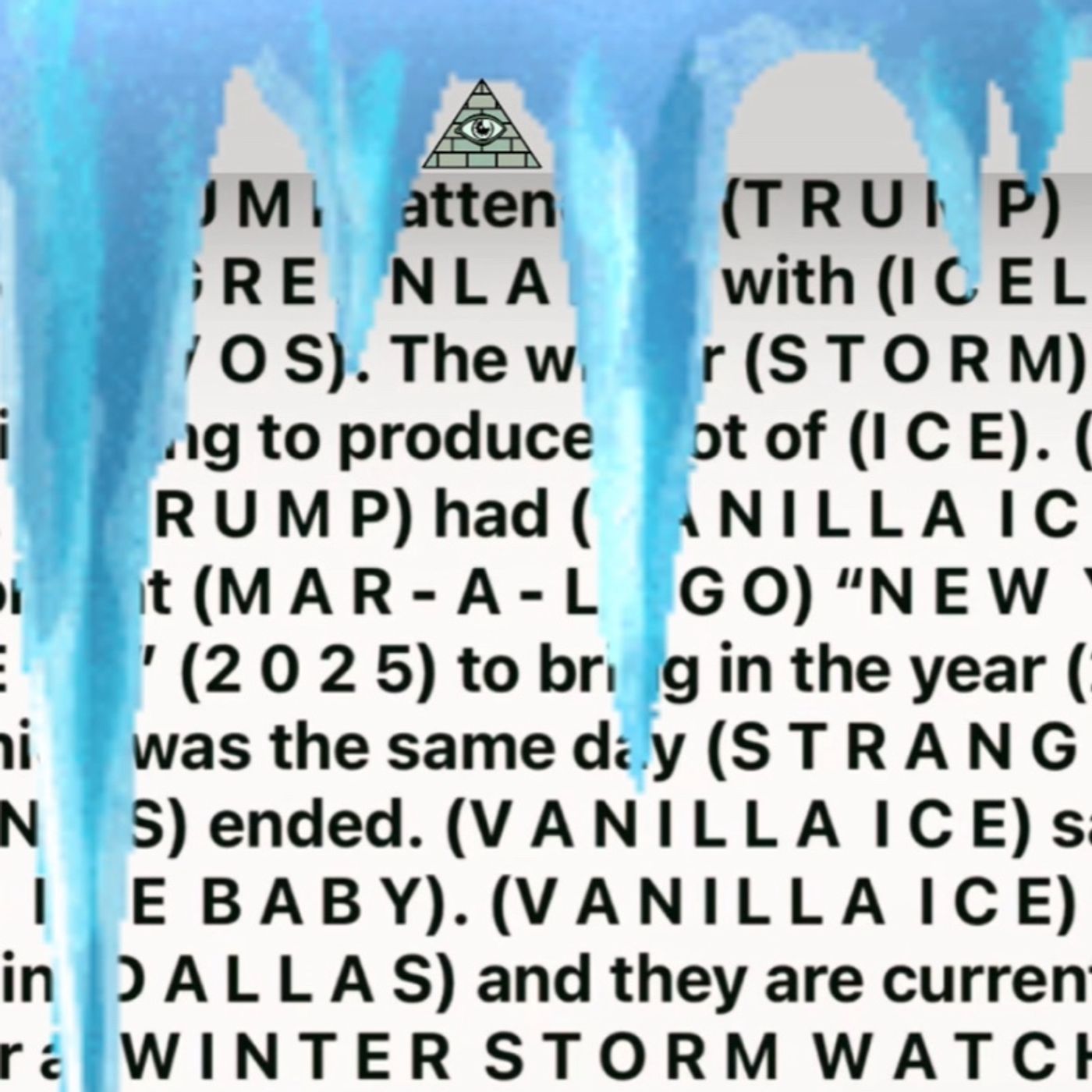 ICE ICE BABY! ( The ritual thaws out!)