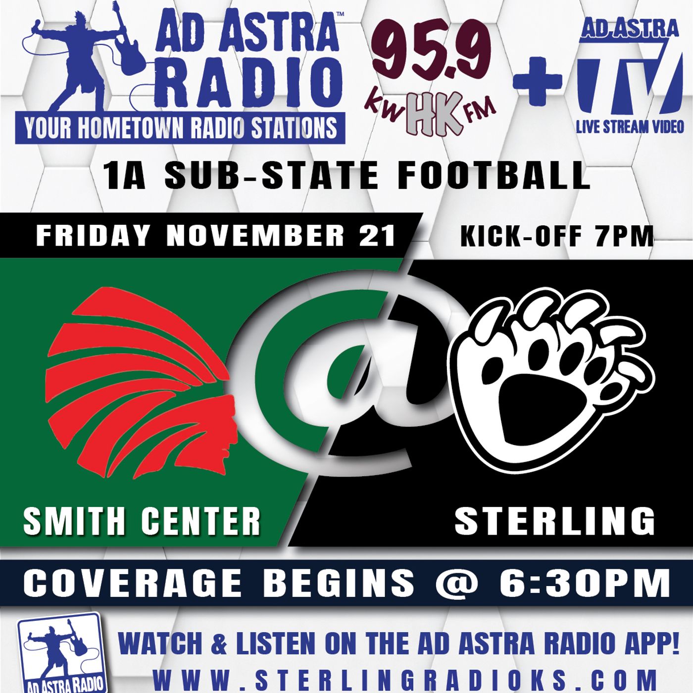 Smith Center Redmen at Sterling Blackbears Football (November 21, 2025) episode artwork