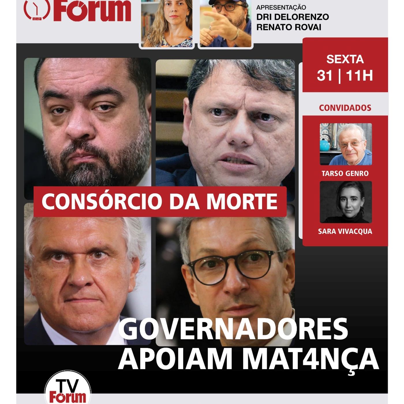 Sem Bolsonaro, governadores aplaudem Castro | Motta celebra professores com motel | Farsa de Nikolas