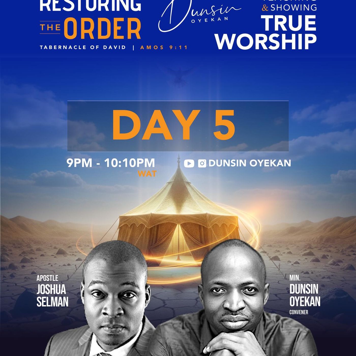RESTORING THE ORDER 2026 -WITH APOSTLE JOSHUA SELMAN