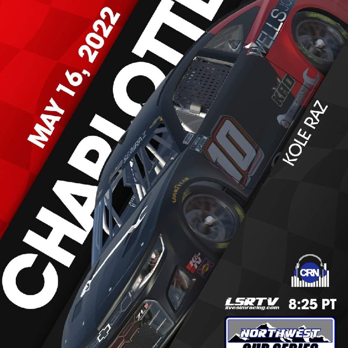 Northwest iRacing Cup Series Round #10 at the virtual Charlotte Motor Speedway! #WeAreCRN #CRNeSports